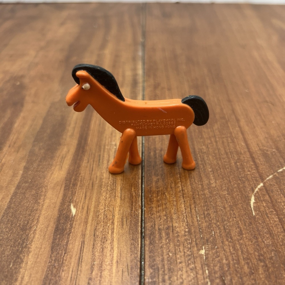 Vintage 1989 Playskool Prema Pokey Toy Horse Figure Gumby Hong Kong